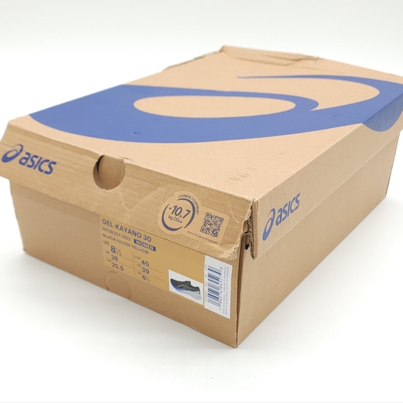 ASICS Women's Black/Glow Yellow GEL-KAYANO 30 Running Shoes Size US 8.5 - Picture 6 of 10